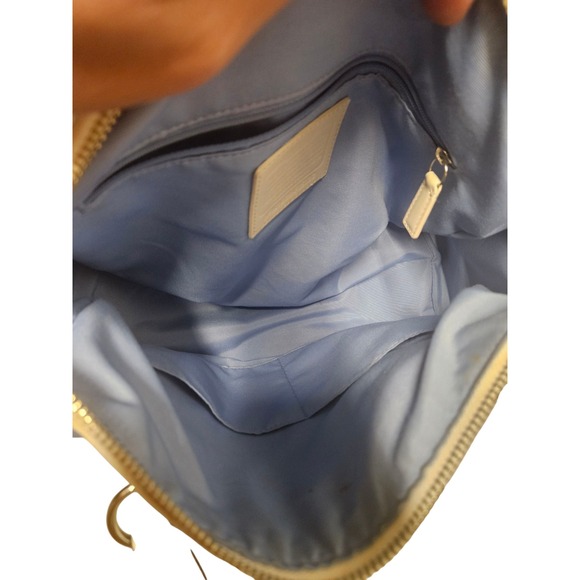 Coach Signature Demin‎ Satchel Purse Handbag Blue White F15132 - Picture 12 of 12